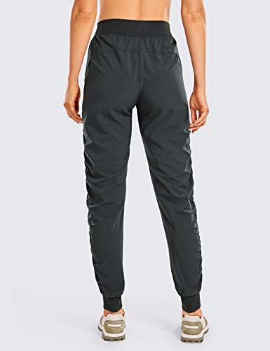CRZ YOGA Pantalones de Chándal Elásticos Ligeros para Mujer Pantalones con Bolsillos - 70 cm Melanita 42