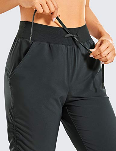 CRZ YOGA Pantalones de Chándal Elásticos Ligeros para Mujer Pantalones con Bolsillos - 70 cm Melanita 42