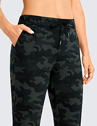 CRZ YOGA - Pantalones Deportivos Casuales con Bolsillo para Mujer -71cm Camuflaje de Oliva 40