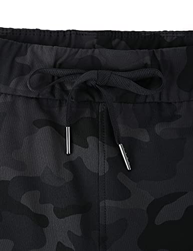 CRZ YOGA Pantalones Deportivos Casuales con Bolsillo para Mujer Camuflaje Gris Oscuro 36