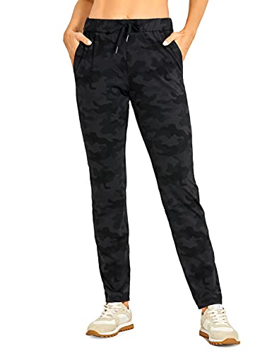 CRZ YOGA Pantalones Deportivos Casuales con Bolsillo para Mujer Camuflaje Gris Oscuro 36