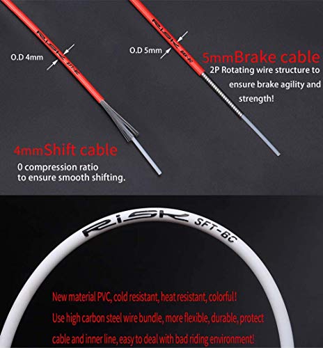 CTRICALVER Cable de Freno de Bicicleta y Vivienda, Conjunto de Cables de Freno de Bicicleta de Montaña, Cables de Freno de Bicicleta Universal para MTB/Bicicleta de Carre