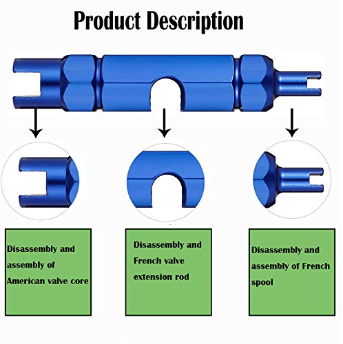 CTRICALVER Kit de Herramientas para Quitar el NúCleo VáLvula Herramienta Ajuste de NúCleo de la VáLvula de Bicicleta y NúCleos de VáLvula para la AplicacióN NeumáTicos de Bicicletas(13pcs)