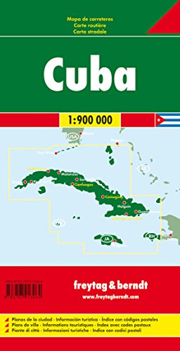 Cuba, mapa de carreteras. Escala 1:900.000. Freytag & Berndt. (Auto karte)