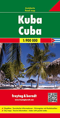 Cuba, mapa de carreteras. Escala 1:900.000. Freytag & Berndt. (Auto karte)