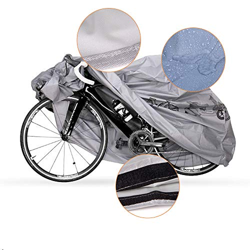Cubierta de bicicleta Jsdoin Cubierta de bicicleta impermeable Anti polvo Lluvia Anti nieve Protección UV Cubierta de bicicleta Almacenamiento de bicicletas para bicicleta de montaña