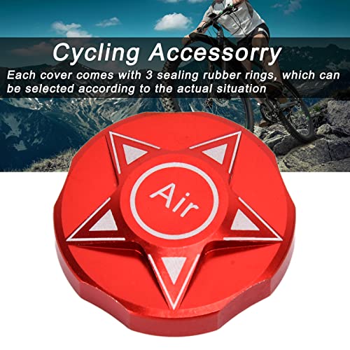 Cubierta de Horquilla Delantera de Bicicleta de Montaña, Cubierta Superior de Auriculares de Bicicleta de Aleación de Aluminio Cubierta de Válvula Delantera de Horquilla de Suspensión para(rojo)