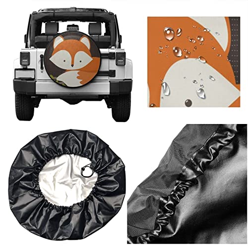 Cubierta de neumático Bebé Zorro Cubiertas de la Rueda de respuesto Neumático Repuesto Cubierta para Varios Remolque RV SUV 14 Pulgadas