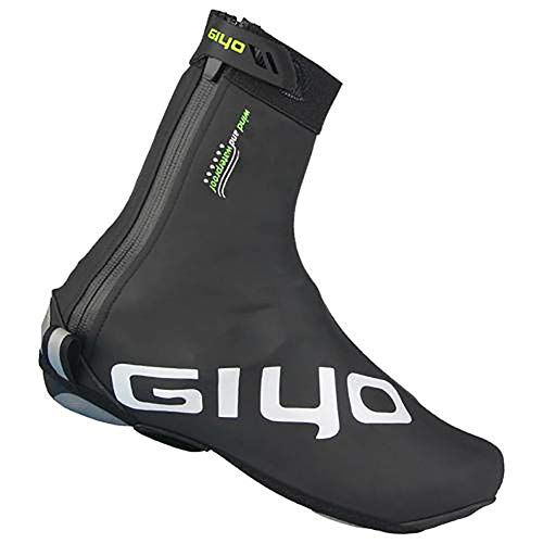 Cubierta de Zapatos, cubrebotas para Montar en Bicicleta Cubierta Cálida Protector Impermeable para Lluvia Cubrebotas, Forro de Lana Térmica Cálida, Pieza Reflectante Segura en el Talón Trasero