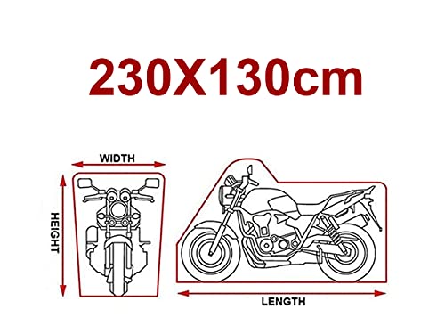 Cubierta Impermeable de la Motocicleta para Exterior, Resistente al Agua Polvo Lluvia Viento excrementos de Aves, para Scooter de Motocicleta Scooter Scooter (Grande 230X130cm)