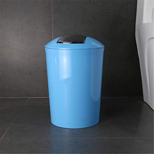 Cubo de Basura de Basura Cubo de Basura pequeño de plástico Cubo de Basura Contenedor de Basura con Tapa para baño Cocina hogar Oficina Dormitorio habitación para niños Paquete de 2 (Color: C4 *