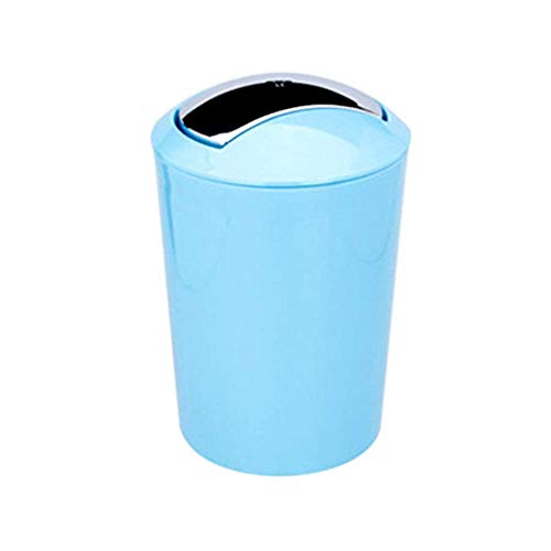 Cubo de Basura de Basura Cubo de Basura pequeño de plástico Cubo de Basura Contenedor de Basura con Tapa para baño Cocina hogar Oficina Dormitorio habitación para niños Paquete de 2 (Color: C4 *