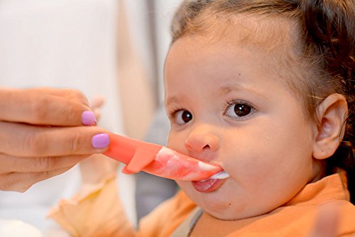Cuchara"Ballena" especial para bebés y niños, evita que la comida se derrame, ideal para autoalimentación y BLW, suave y segura, silicona de grado alimenticio. Una Whale-Spoon marca INVENTO en Rosa