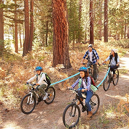 Cuerda De Remolque Elástica Para MTB, Cuerda De Nailon, Bloqueo Seguro, Resistente, Elástico Hasta 10 Pies, Se Adapta A Cualquier Bicicleta Para Niños, Adultos, Escaladas, Paseos Familiares Coloridos