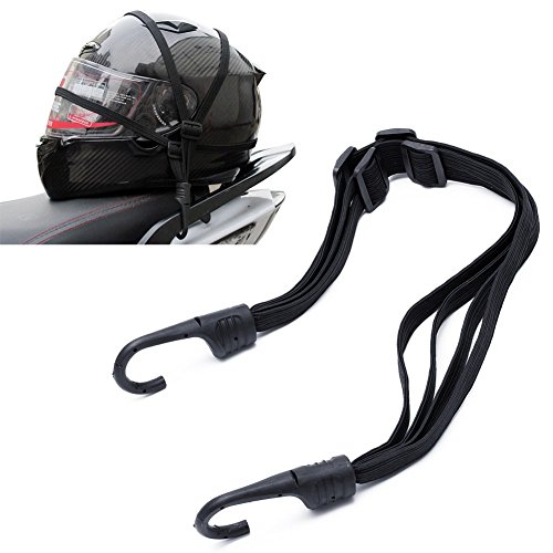 Cuerda elástica Multiusos Universal para Motos Bicicletas Scooter portaequipajes Casco Carga Equipaje Ajustable con Ganchos