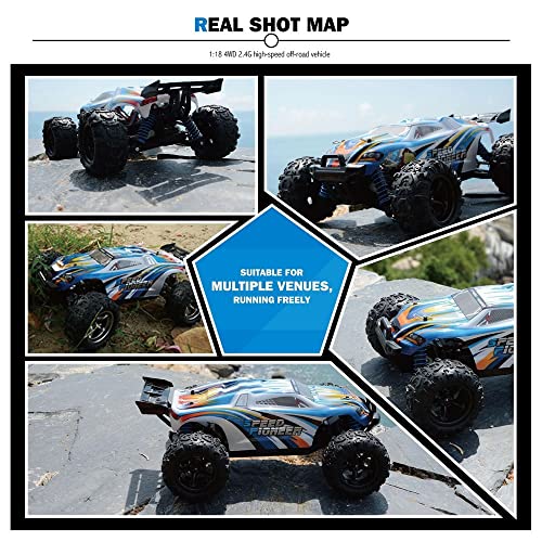 CUIGANGZ Coche de Control Remoto Todoterreno Bigfoot a Escala 1/18, Coche RC de Escalada 4x4 Todo Terreno inalámbrico de 2,4G, vehículo eléctrico 4WD Drift RC, Regalos para niños y Adultos