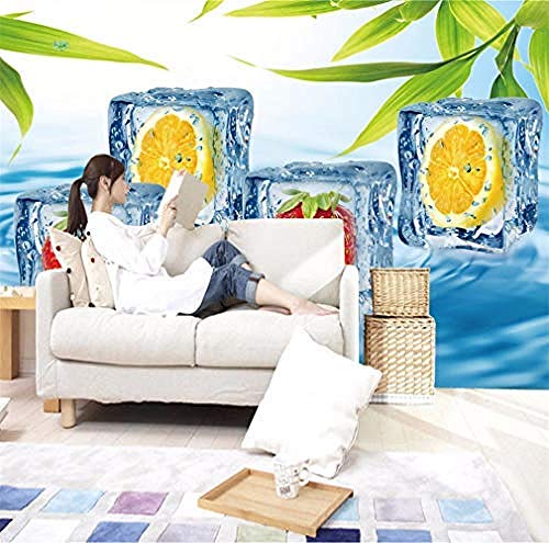 Custom Photo Wallpaper 3D Stereo Ice Cubes Mural grande Sala de estar TV Fondo Murales Imágenes modernas Papel tapiz no tejido Papel tapiz 3D Decoración-200cm×140cm