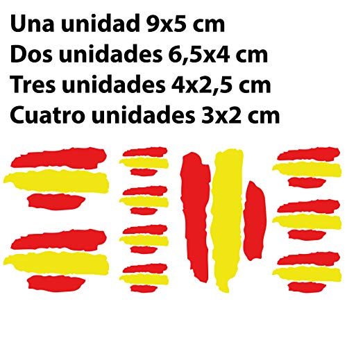 Custom Vinyl Pegatinas Banderas DE ESPAÑA Stickers AUFKLEBER Decals Moto Moto GP Bike Coche (Colores Bandera ESPAÑA/Spain Flag Colors)