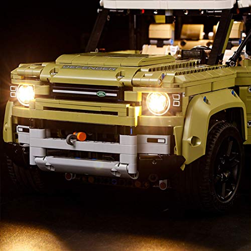 Cxcdxd Juego de iluminación LED para Land Rover Defender Compatible con el Modelo de Bloques de construcción Lego 42110 - sin Juego Lego - versión básica