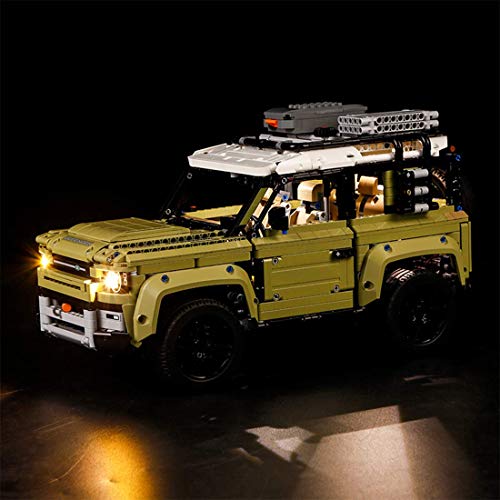 Cxcdxd Juego de iluminación LED para Land Rover Defender Compatible con el Modelo de Bloques de construcción Lego 42110 - sin Juego Lego - versión básica