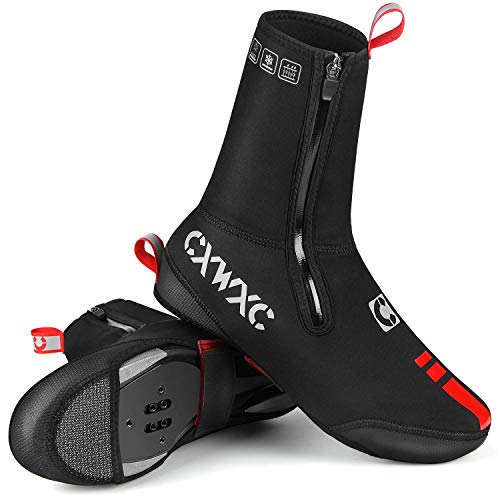 CXWXC – Cubrezapatos para Bicicleta Impermeable con Cremallera, para Invierno, Cortavientos, térmicos, para Ciclismo y para Hombre y Mujer (M, MTB)