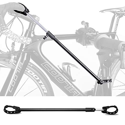 CXWXC Soporte de Reparación de Bicicletas, Soporte de Reparación de Bicicletas de Aluminio con Bandeja Magnética, Ajustable, Ligero, Portátil, para Mantenimiento de Bicicletas Champán (Negro)