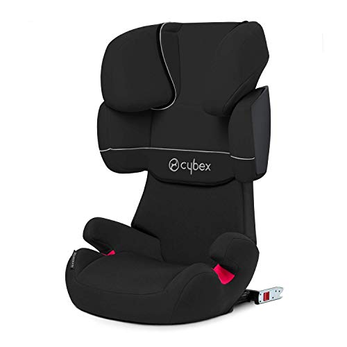 Cybex Solution X-Fix Silla de Coche Grupo 2/3 (15-36 kg), desde aprox 3 hasta 12 Años, Negro (Pure Black), 41 x 47 x 64 cm