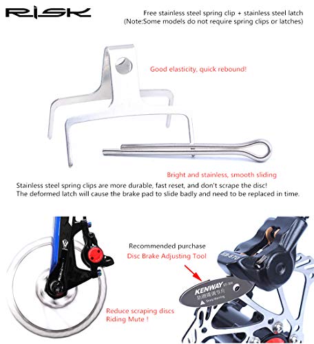 CYCEARTH 4 Pares Bicicleta Pastillas de Freno de Disco para TRP Tektro Shimano Deore Br-M575 M525 M515 T615 T675 M505 M495 M475 M465 M447 M446 M445 M416 M415 M395 M375 M315 M355 (Semi-Metallic)