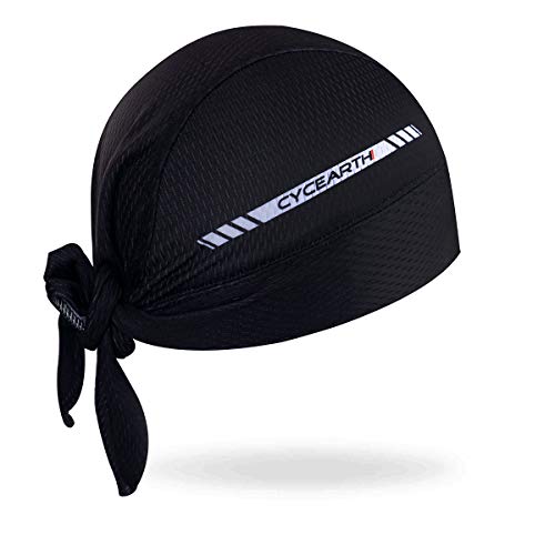 CYCEARTH Ciclismo Pañuelo De Rocío Rag Hombres Cráneo Tapas Capucha Cool Head Bandana Sombrero Envoltura Doo Rag Verano, Negro, Talla única