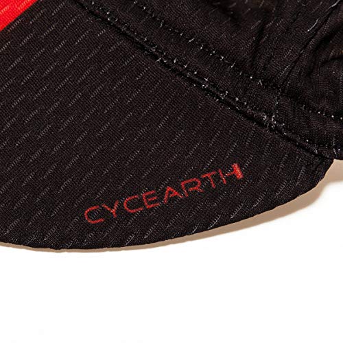 CYCEARTH Ciclismo Sun Cap Plopolyester transpirable sombrero de béisbol para hombres Awsome motocicleta Caps, Negro + rojo, talla única