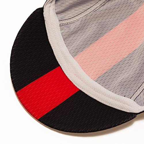 CYCEARTH Ciclismo Sun Cap Plopolyester transpirable sombrero de béisbol para hombres Awsome motocicleta Caps, Negro + rojo, talla única