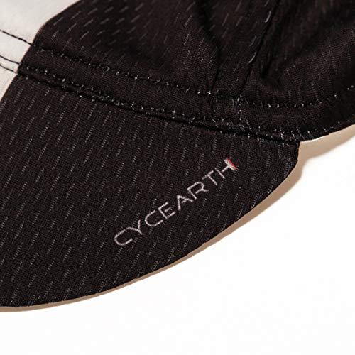 CYCEARTH Ciclismo Sun Cap Plopolyester transpirable sombrero de béisbol para hombres Awsome motocicleta Caps, Negro y blanco , talla única