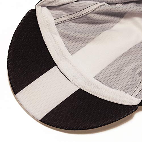 CYCEARTH Ciclismo Sun Cap Plopolyester transpirable sombrero de béisbol para hombres Awsome motocicleta Caps, Negro y blanco , talla única