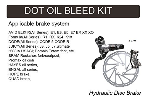 Cycobyco DOT - Kit de freno de disco de aceite para bicicleta, herramienta para Avid sram, Dode, Juicy, Hope, Bngal, Hayes, fórmula J3 J5 J7, Genaral kit