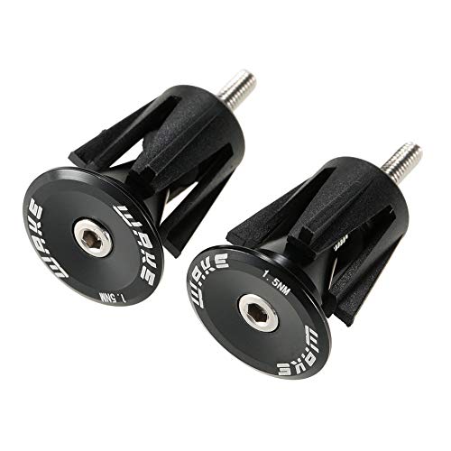 CYSKY Tapones para Manillar de Bicicleta 1 par de manijas de Bicicleta Tapa de Barra para la mayoría de Bicicletas, Bicicletas de montaña, Bicicletas de Carretera, MTB, BMX (Negro)