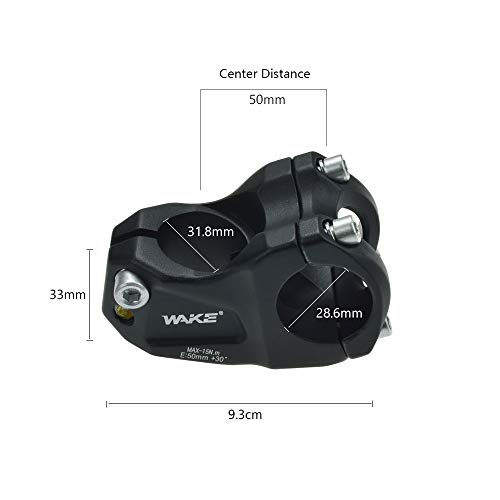 CYSKY Vástago Ajustable para Bicicleta ± 30 ° Grado 31,8 50 mm Vástago de aleación de Aluminio MTB Vástago de Manillar de Bicicleta de montaña para Bicicleta, Bicicleta de Carretera, MTB, BMX