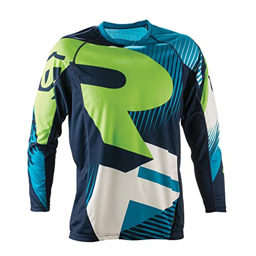 D-SYANA8 Camiseta de Bicicleta Moto Motocross MTB Jersey Ciclismo Manga Larga Deporte al Aire Libre para Gimnasio Entrenamiento Correr Unisex Fluorescent Green L