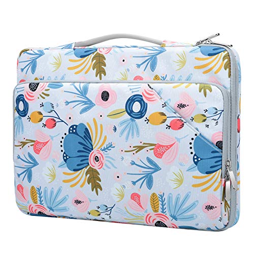 Dadanism Bolsa de Mano, Funda de Tableta 14 Inch, Cubierta Portátil Poliéster Compatible con Macbook Pro 15"/16", Surface Book/Laptop 15", ThinkPad/IdeaPad 14", HP Acer Chromebook 14", Verano Azul