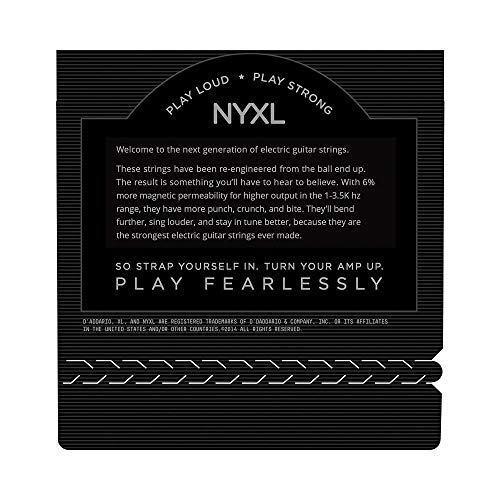 D'Addario Cuerdas Guitarra Electrica | Cuerdas de Guitarra | Cuerdas para Guitarra Eléctrica | NYXL1052 Nickel Wound, Light Top / Heavy Bottom, 10-52,
