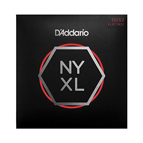 D'Addario Cuerdas Guitarra Electrica | Cuerdas de Guitarra | Cuerdas para Guitarra Eléctrica | NYXL1052 Nickel Wound, Light Top / Heavy Bottom, 10-52,
