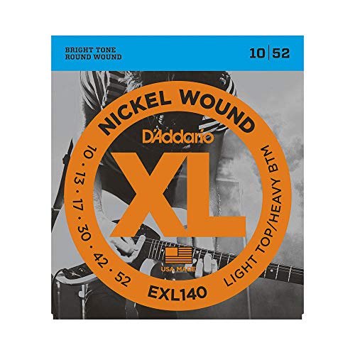 D'Addario Cuerdas Guitarra Electrica | Cuerdas de Guitarra | EXL140 - Juego de cuerdas para guitarra eléctrica de níquel, 010' - 052'