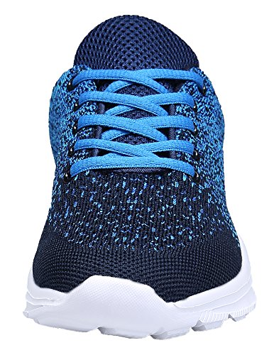 DAFENP Zapatillas de Running para Hombre Mujer Zapatos para Correr y Asfalto Aire Libre y Deportes Calzado Ligero Transpirable (Azul, 45)