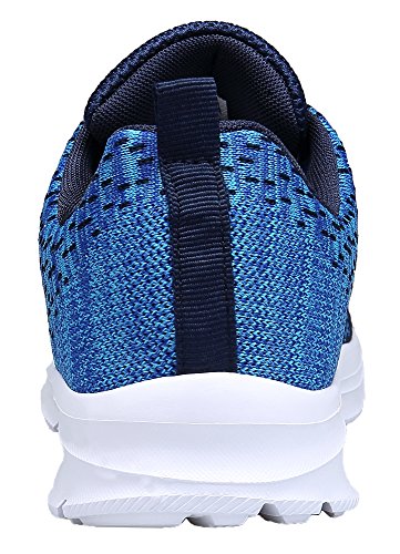 DAFENP Zapatillas de Running para Hombre Mujer Zapatos para Correr y Asfalto Aire Libre y Deportes Calzado Ligero Transpirable (Azul, 45)