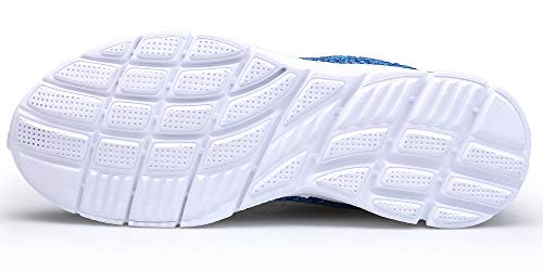 DAFENP Zapatillas de Running para Hombre Mujer Zapatos para Correr y Asfalto Aire Libre y Deportes Calzado Ligero Transpirable (Azul, 45)