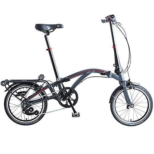 Dahon Curl i4, Bicicleta Plegable Unisex Adulto, Antracita, 16 Pulgadas