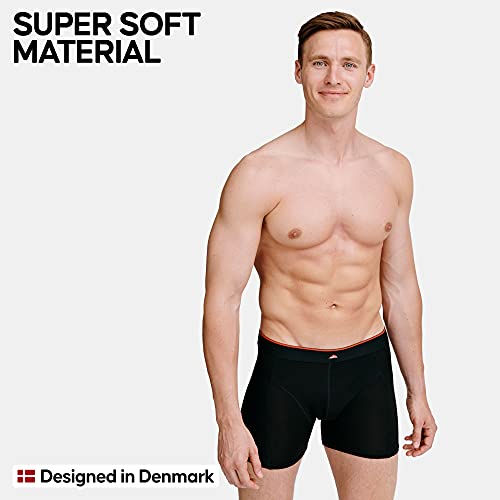 DANISH ENDURANCE Calzoncillos Boxer de Bambú para Hombre, Pack de 3, Ropa Interior Antibacteriana y Ultra Suave, Ajustados, Comodidad Superior, Negro, Blanco, Gris, Multipack (Negro, XXX-Large)