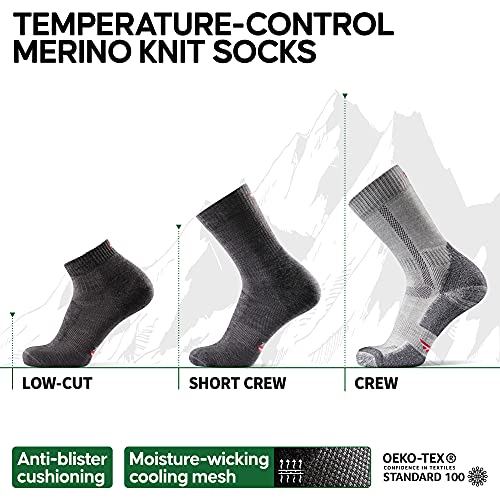 DANISH ENDURANCE Hiking Combo Parent Set de Calcetines de Senderismo Trekking (Gris, M)