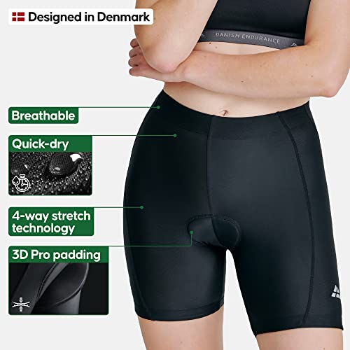 DANISH ENDURANCE Women’s Cycling Shorts M Black/Black 1-pack