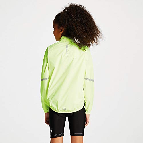 Dare2b Cordial - Chaqueta Técnica De Ciclismo, Impermeable Y Transpirable, Con Costuras Selladas Y Detalles Reflectantes Jackets Waterproof Shell, Niños, Fluro Yellow, 11-12