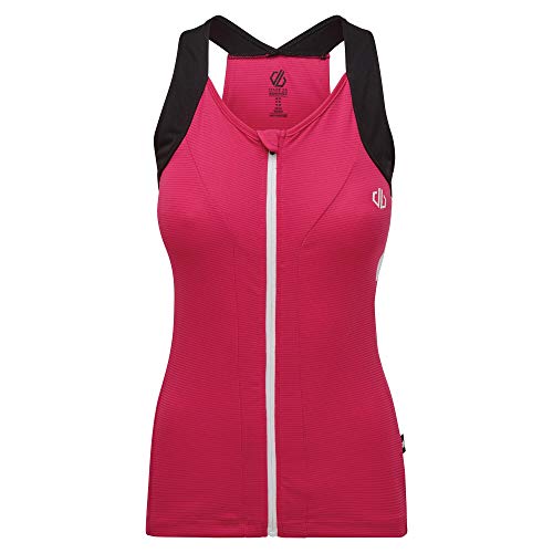 Dare2B Regale-Maillot Sin Mangas, Confeccionado En Tejido Ligero De Secado Rápido T-Shirts/Polos/Vests, Mujer, Active Pink/Black, 14